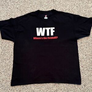 Black "WTF Where's the Fireball?" Graphic Tee - Men